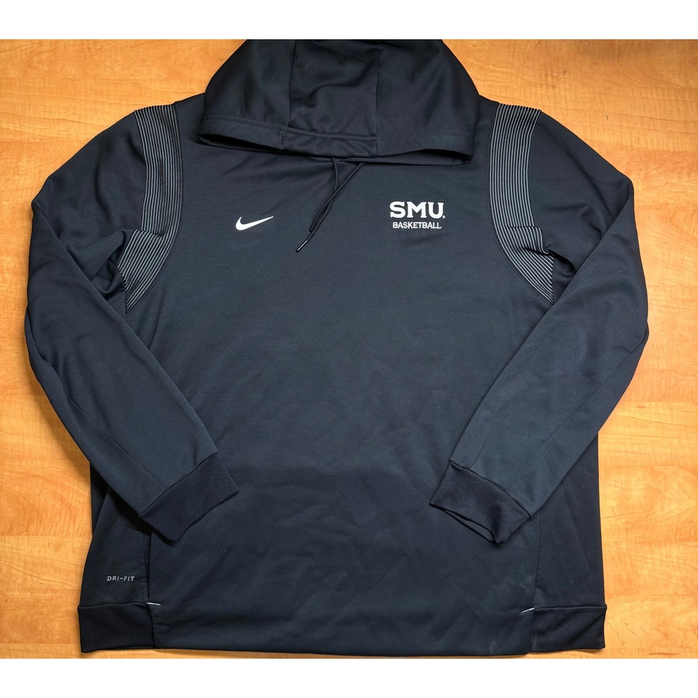 Nike SMU Basketball Dri-FIT Hoodie Mens 3XL Black Pullover Sweatshirt
